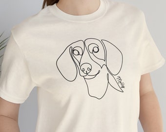 Customized Dachshund Name T-shirt, Dogs, Gift for Dog Lover, Dachshund Shirt, Dachshund Gift Ideas, Doxie