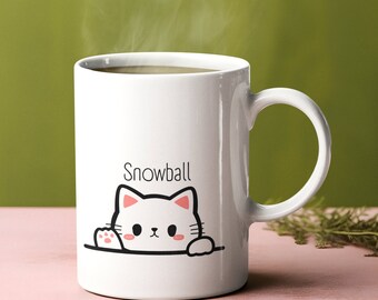 Kawaii Collection Customized Cat Coffee Cup Ceramic Mug 15oz