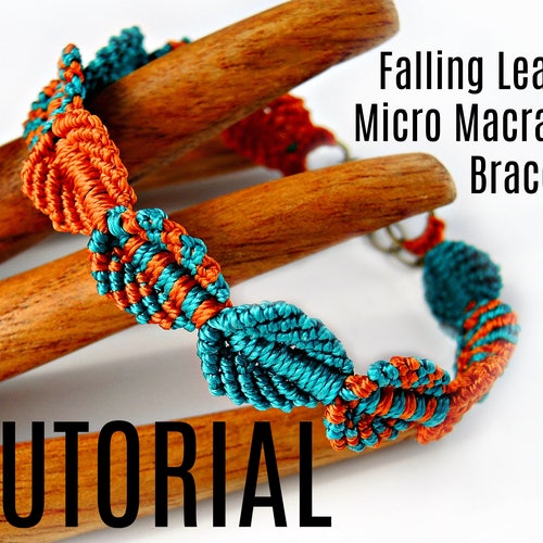 Micro Macrame Tutorial Leaves Bracelet Pattern Beaded - Etsy