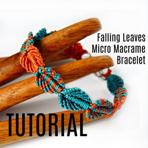 Micro Macrame Tutorial - Falling Leaves Bracelet - Pattern - Beaded Macrame - Jewelry Making - DIY