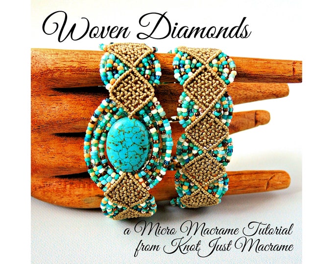 Micro Macrame Bracelet Bead and Cord Kit for Leaves Tutorial DIY Matte