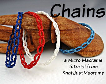 Micro Macrame Tutorial - Chains - Pattern - Macrame - Jewelry Making - DIY