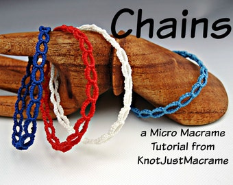Tutorial Micro Macrame - Cadenas - Patrón - Macrame - Fabricación de Joyas - DIY