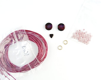 Kit de rosas para micro macramé Tutorial de búhos DIY Ojos de cuentas de nuez de tagua