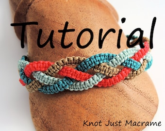 Micro Macrame Tutorial - Braids Bracelet - Pattern - DIY - Jewelry Making - DIY