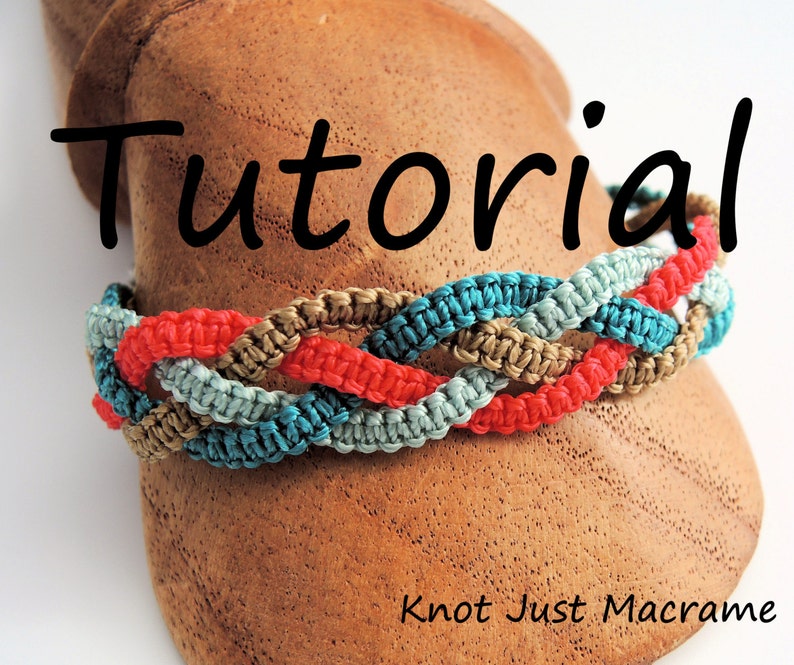 Micro Macrame Tutorial Braids Bracelet Pattern DIY Jewelry Making DIY image 1