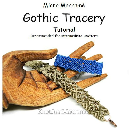 Micro Macrame Tutorial Leaves Bracelet Pattern Beaded Etsy