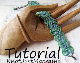 Micro Macrame Tutorial - Leaves - Bracelet Pattern - Beaded Macrame - Jewelry Making - DIY
