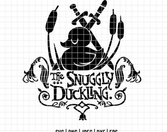 2865 - The Snuggly Duckling Tavern- Tangled SVG,PNG,EPS - Logo of the bar from the movie Tangled clipart vector. I have a dream line art.