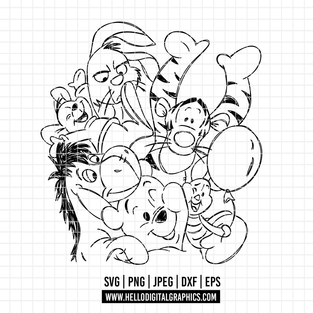1723 Winnie The Pooh And His Friends SVG PNG EPS Winnie The Pooh 1723 Winnie The Pooh And His Friends SVG PNG EPS Winnie The Pooh