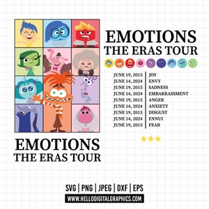 1535 - Nuevas emociones de adentro hacia afuera 2 SVG, EPS, PNG - emociones the eras tour Clipart Vector. Personajes de adentro hacia afuera, ansiedad, envidia, aburrimiento svg