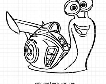 2066 - Turbo line art SVG, PNG, EPS - Turbo Movie Clipart vector. Turbo Characters. Believe in yourself, chase your dreams and never give up