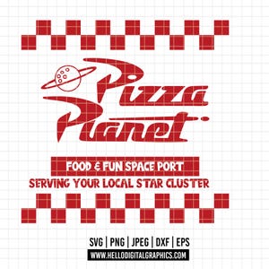 2109 - Toy story pizza planet SVG, PNG, EPS-Toy story pizza planet dtf. Disneyy pizza planet clipart vector. Pizza planet icon for projects.