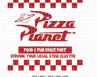 2109 - Toy story pizza planet SVG, PNG, EPS-Toy story pizza planet dtf. Disneyy pizza planet clipart wektor. Ikona Pizza Planet dla projektów.