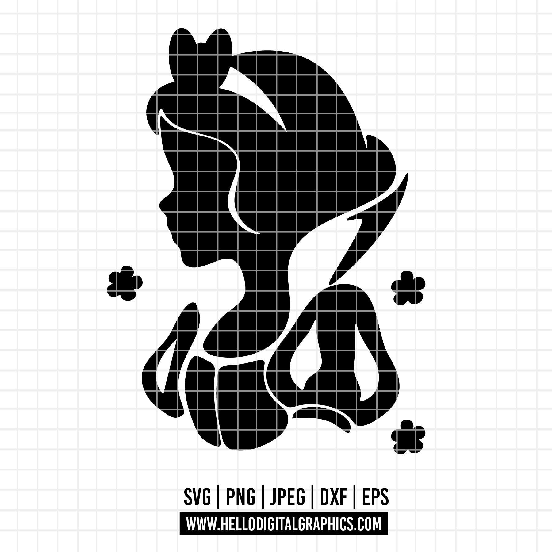 2716 - 白雪姫の影 SVG、PNG、EPS - ディズニー 白雪姫のシルエット