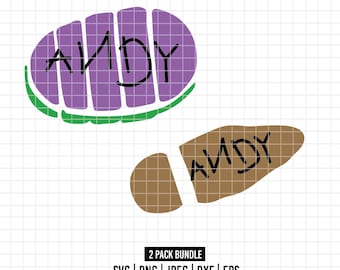 2111 - Buzz Lightyear and Sheriff Woody's footprints SVG, PNG, EPS - Toy Story disneey Buzz and Woody's footprints clipart. Andy's friends