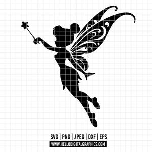 2759 - Little Tinkerbell desing SVG, EPS, PNG - Magic Tinkerbell outline clipart vector. Disneey Tinkerbell svg. The magic of Tinkerbell.
