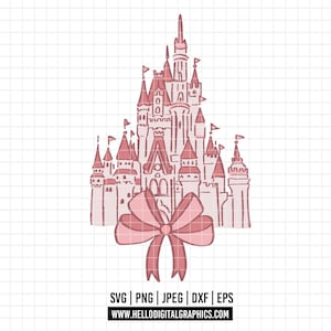 3252 - Disneey Castle magic kingdom full color SVG, EPS, PNG - Castle Disneey outline clipart vector. Magic castle. Magic princess castle.