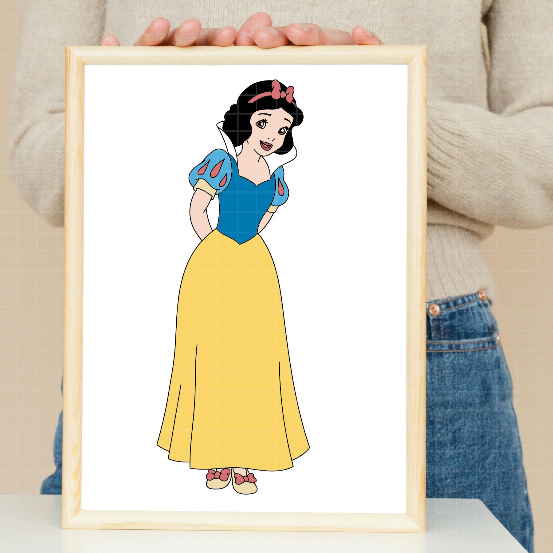 2755 - 白雪姫の全身 - カラー グラフィック デザイン SVG、PNG、EPS