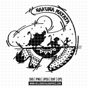 2270 - Simba's footprint SVG, DTF, PNG - Disneyy O rei leão cenas icônicas clipart vetor. Aventuras loucas na savana. Hakuna Matata