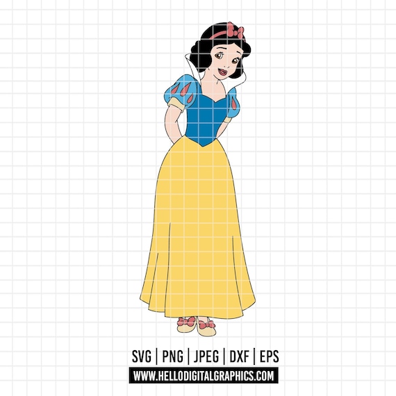 2755 - 白雪姫の全身 - カラー グラフィック デザイン SVG、PNG、EPS