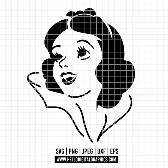 2702 - 白雪姫の顔 SVG、PNG、EPS - ディズニーの白雪姫のスケッチ