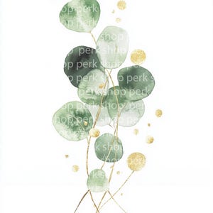 9 Eukalyptus Blatt Blattgold, Blattgold, Blattgold, Blattgold, zum stanzen, bedruckbar, Schlafzimmer Papier, digitaler Download, für Scrapbooking, Karten, Aufkleber