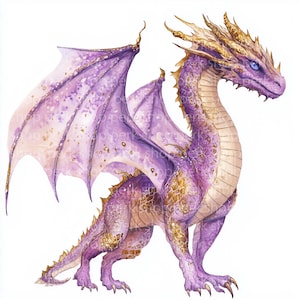 12 Drachen Clipart, Fantasy Drachen Clipart, druckbare Aquarell Clipart, hochwertige JPGs, digitaler Download, Papiermodell, Junk Journal