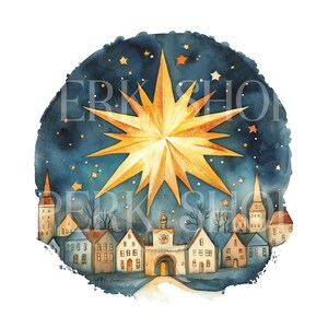 Paquete de imágenes prediseñadas bíblicas en acuarela: Arte religioso PNG (descarga digital) imagen 10