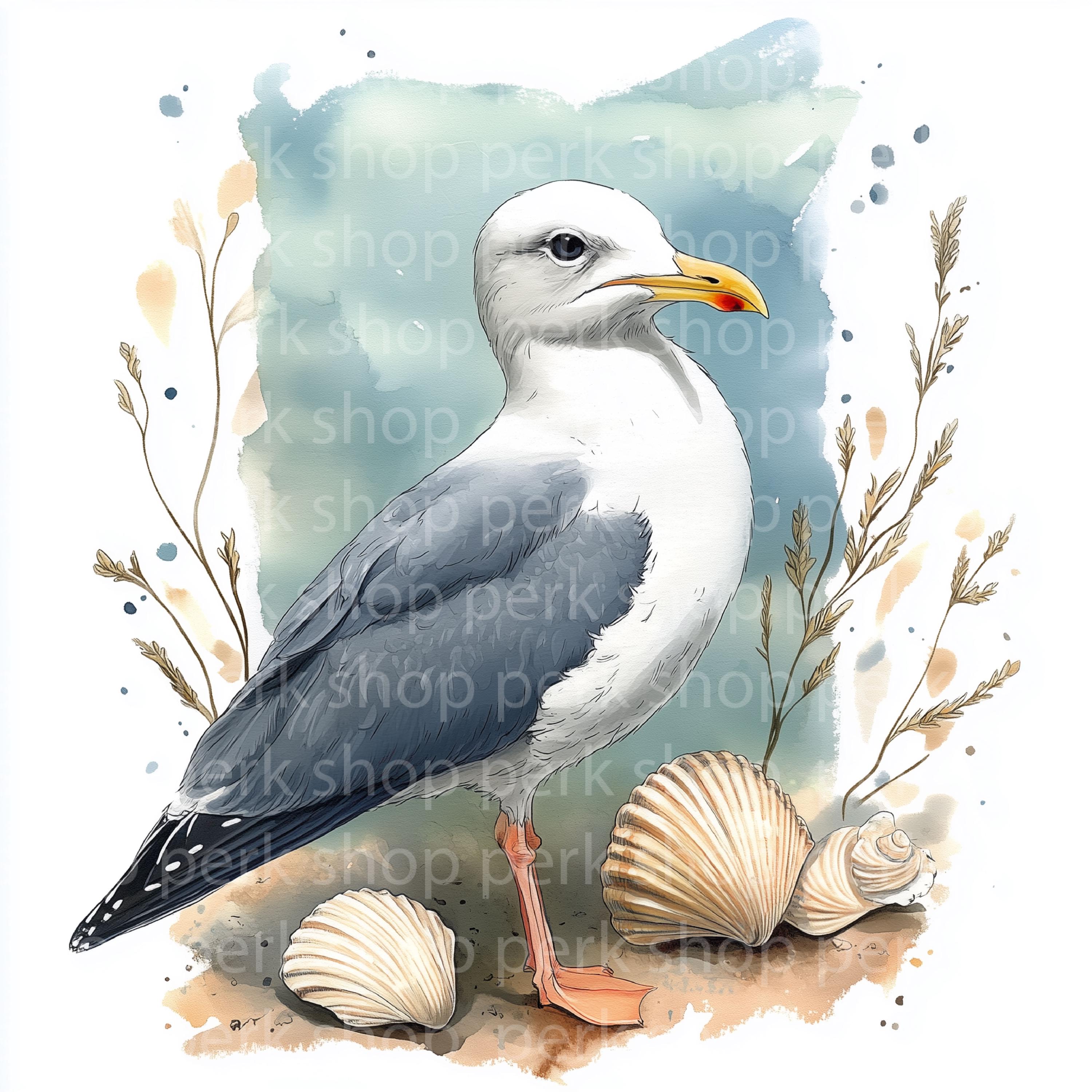 海辺の鳥たち 水彩画 シルバー額縁 il_fullxfull.6850887008_akft.jpg