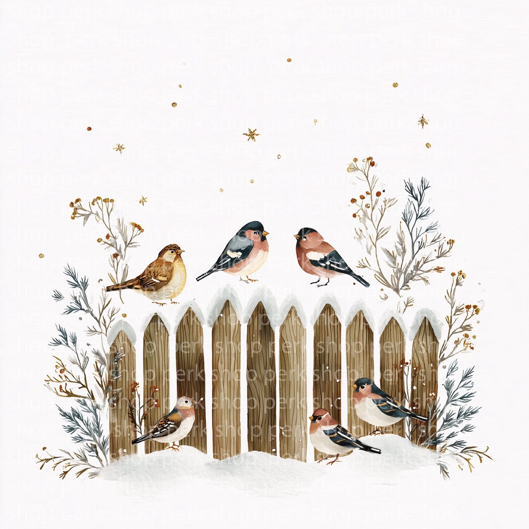 Winter Birds Watercolor Clipart | Holiday Cardinal, Robin, Bluebird ...