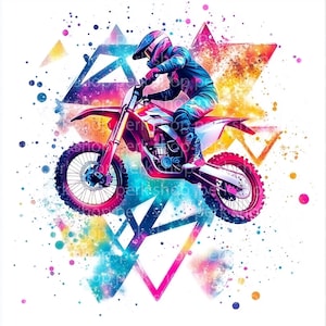 11 imágenes prediseñadas de motos de cross, varias imágenes prediseñadas de motocross, motocicletas, imágenes prediseñadas imprimibles, archivos JPG de alta calidad, descarga digital, manualidades de papel, arte de pared
