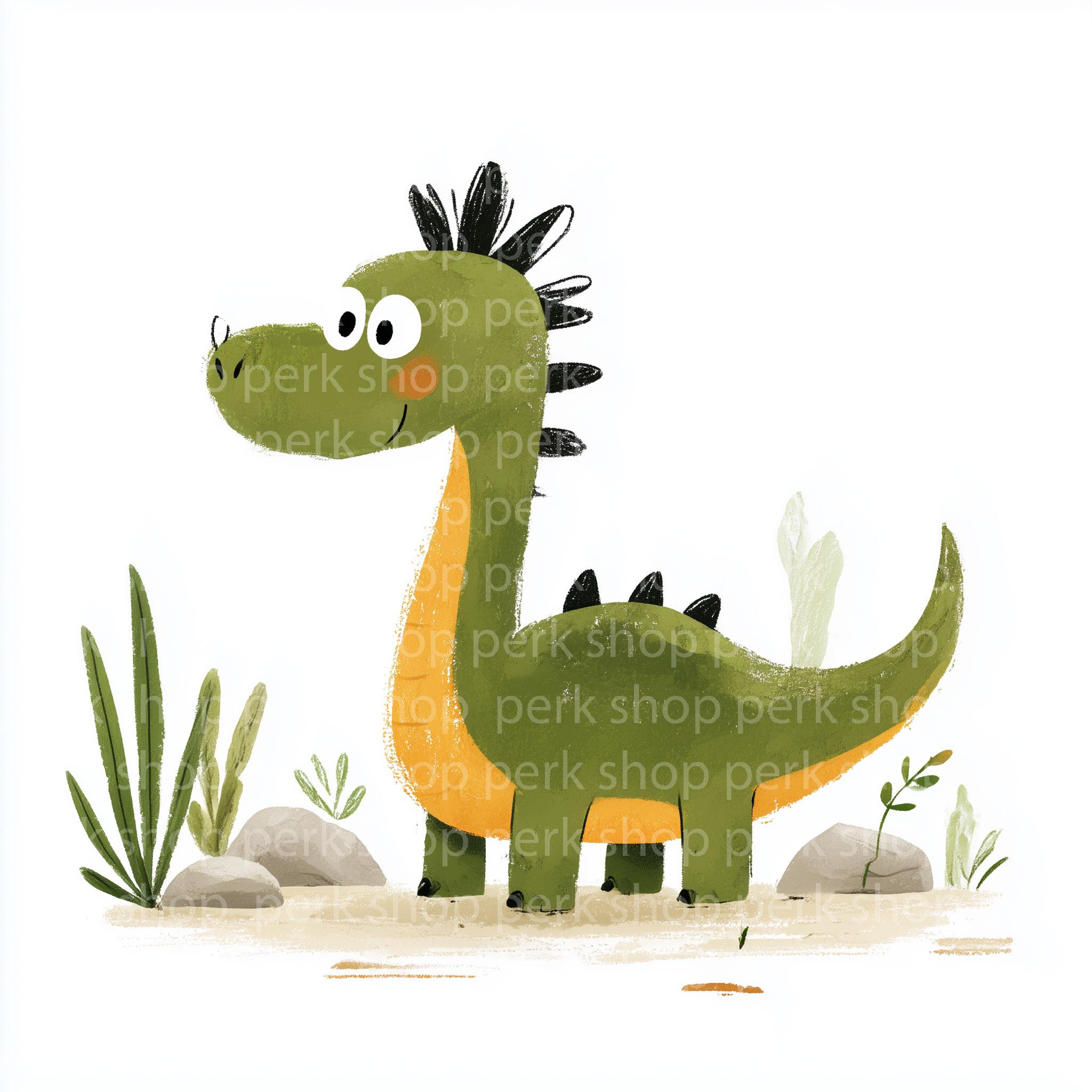 Cute Dinosaur Clipart Set, Baby Dino PNG, Whimsical Nursery Animal ...