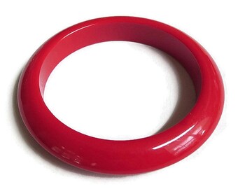 Red Lucite Bangle Bracelet Vintage