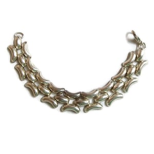 Silver Tone Multiple Link Bracelet Vintage 1970’s