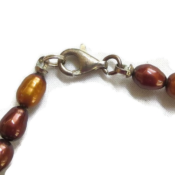 Freshwater Chocolate Bronze Pearls Necklace Singl… - image 4