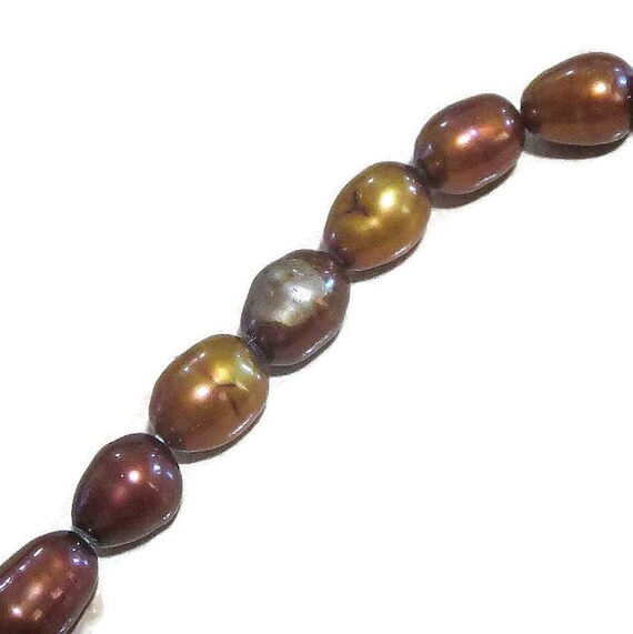 Freshwater Chocolate Bronze Pearls Necklace Singl… - image 5