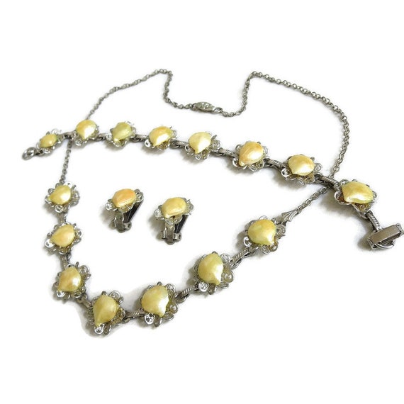 Silver Tone Filigree Necklace, Bracelet and Earri… - image 3