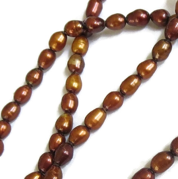 Freshwater Chocolate Bronze Pearls Necklace Singl… - image 3