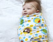 Baby Animal Print Swaddle Blanket: 100% Cotton Jersey Knit