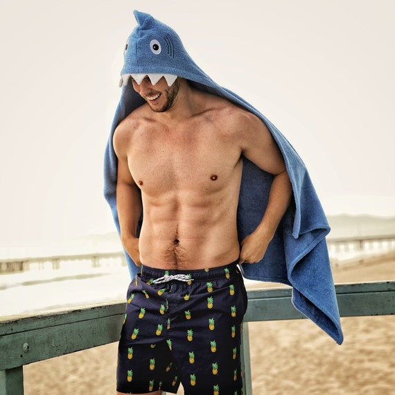Teen/ Small Adult Shark Hooded Towel Shark Hoodie Adult Towel Adult Bath  Towel Beach Towel Grad Gift Ships From Texas 