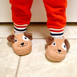 Puppy dog slippers house slipper kid shoe comfortable slipper washable slipper cotton