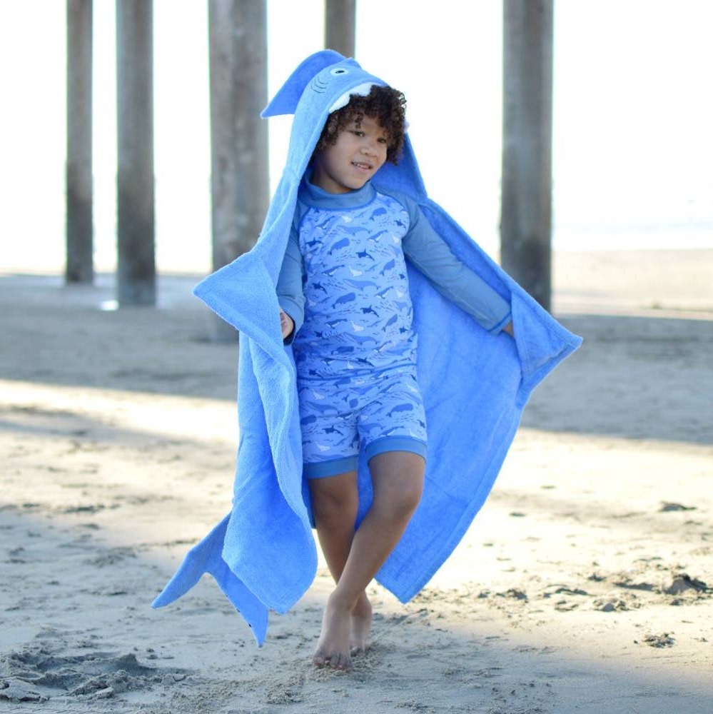 Teen/ Small Adult Shark Hooded Towel Shark Hoodie Adult Towel Adult Bath  Towel Beach Towel Grad Gift Ships From Texas 