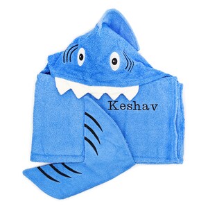 Teen/ small adult Shark hooded towel shark hoodie adult towel adult bath towel beach towel grad gift ships from Texas image 4