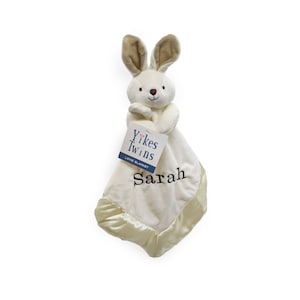 Bunny Lovey Blanket /  Security infant Baby Gift / baby shower new mom gift / Personalization available / unisex /Ships from Texas / infant