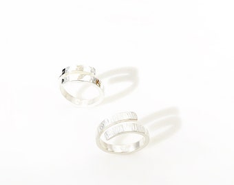 Hammered Sterling Silver Wrap Ring: Polished Statement Thumb Ring
