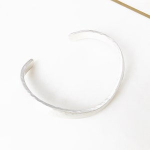 Chunky Sterling Silver Cuff With Matt/Brushed Hammered Finish, Made In Australia By Ant Haus Designs image 4