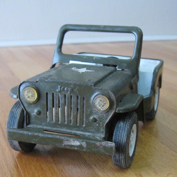 Tonka Army Jeep Die cast Metal 1960s vintage