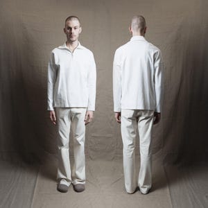 Mens High Neck Zip Up Pullover, diy digital sewing pattern, (digital file only)