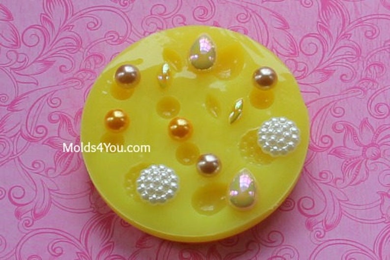 Home Furniture Diy Jewel Button Pearl Silicone Mold Fondant